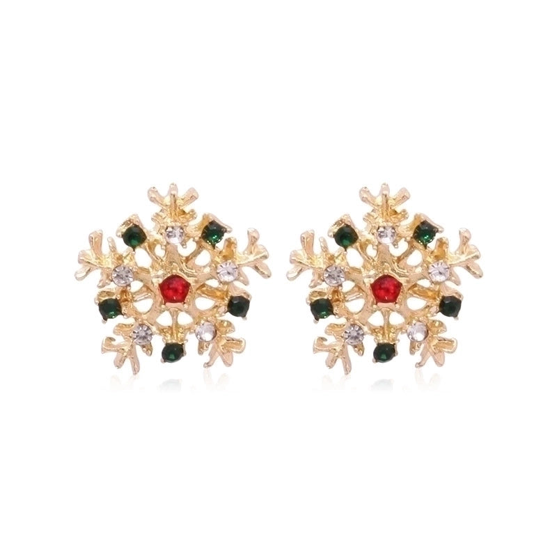Fashion Santa Claus Christmas Socks Bell Epoxy Alloy Earrings