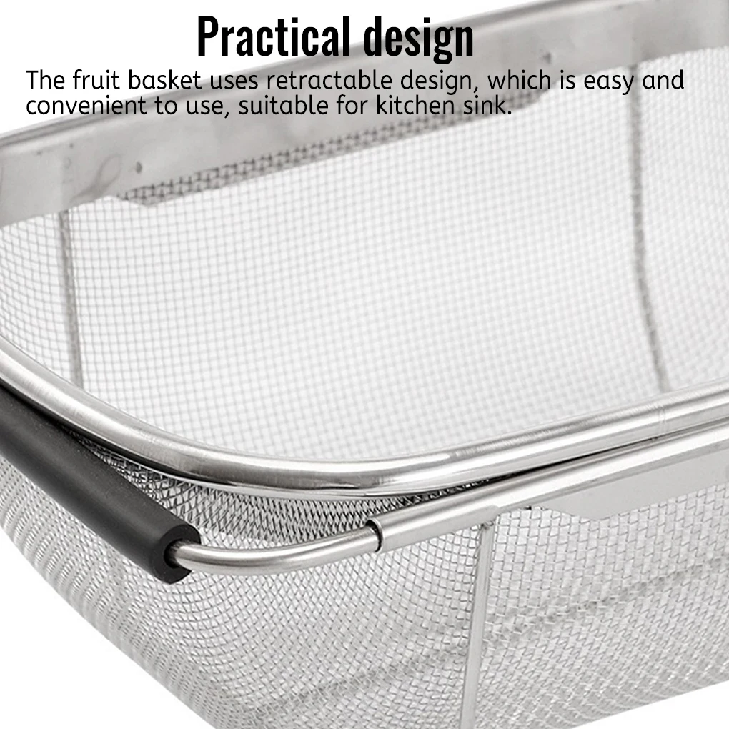 EXPANDABLE STAINLESS STEEL KITCHEN DRAIN BASKET & STRAINER