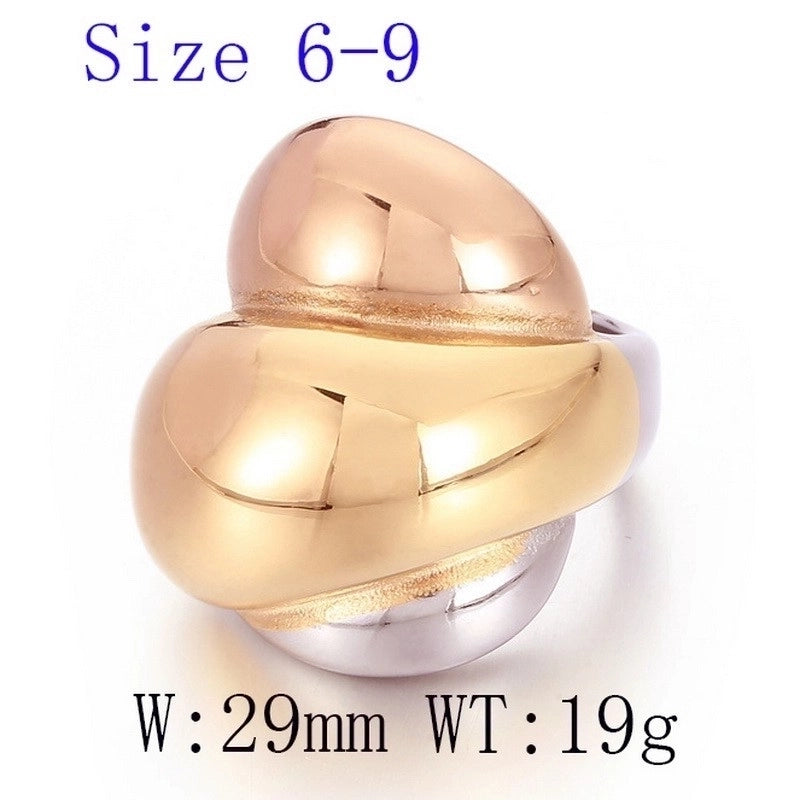 Stainless Steel 18K Gold Plated Fashion Geometric No Inlaid