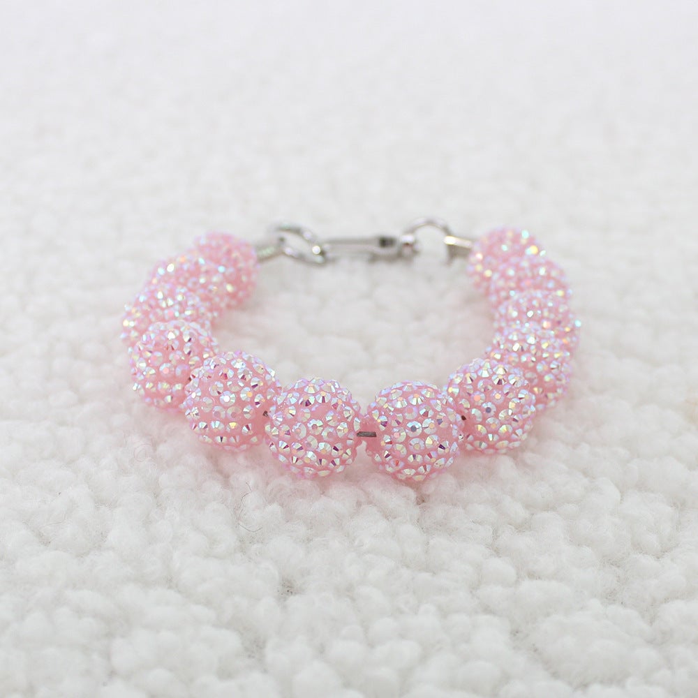 Rhinestone Bead Dog Cat Collar Necklace