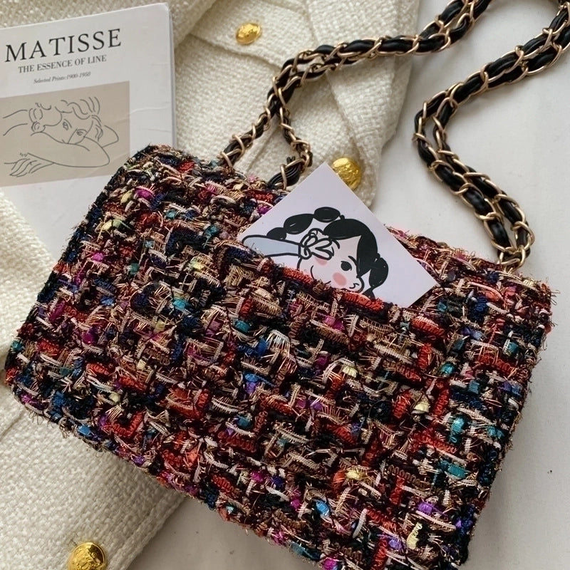 Women's Small All Seasons Woolen Streetwear Shoulder Bag