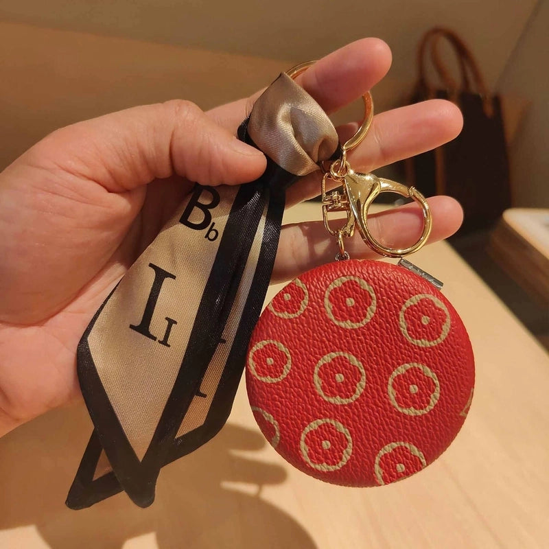 Pu Leather Plaid Flower Minimalist Classic Style