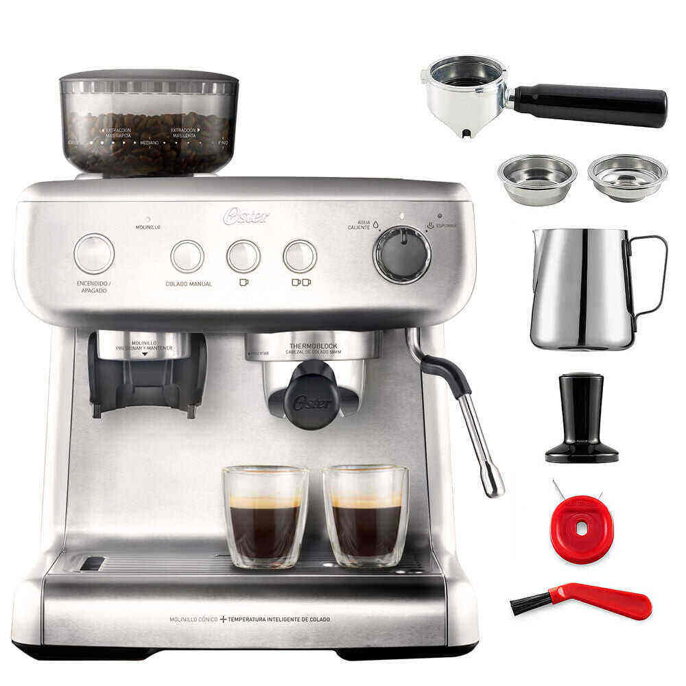 CAFETERA ESPRESSO OSTER® PERFECT BREW 15 BAR MOLINILLO INCORPORADO BVSTEM7300  -WXL