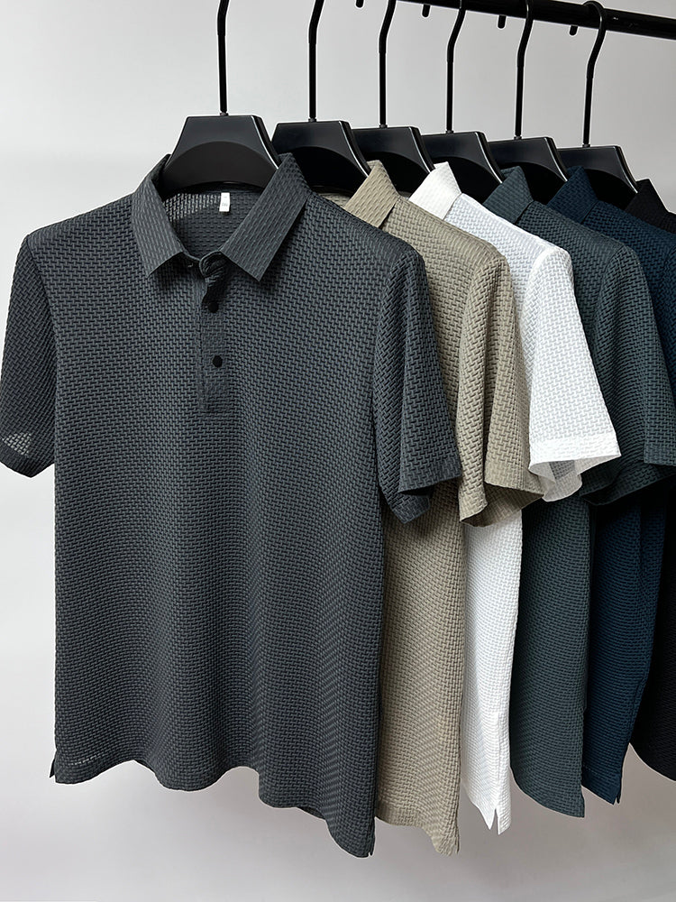 Men's ice silk breathable slim business short-sleeved【Buy 2 free shipping】