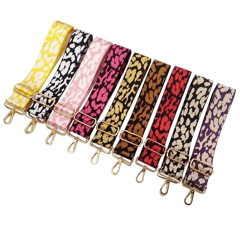 New Widened Thick Leopard Jacquard Webbing Accessories Straps