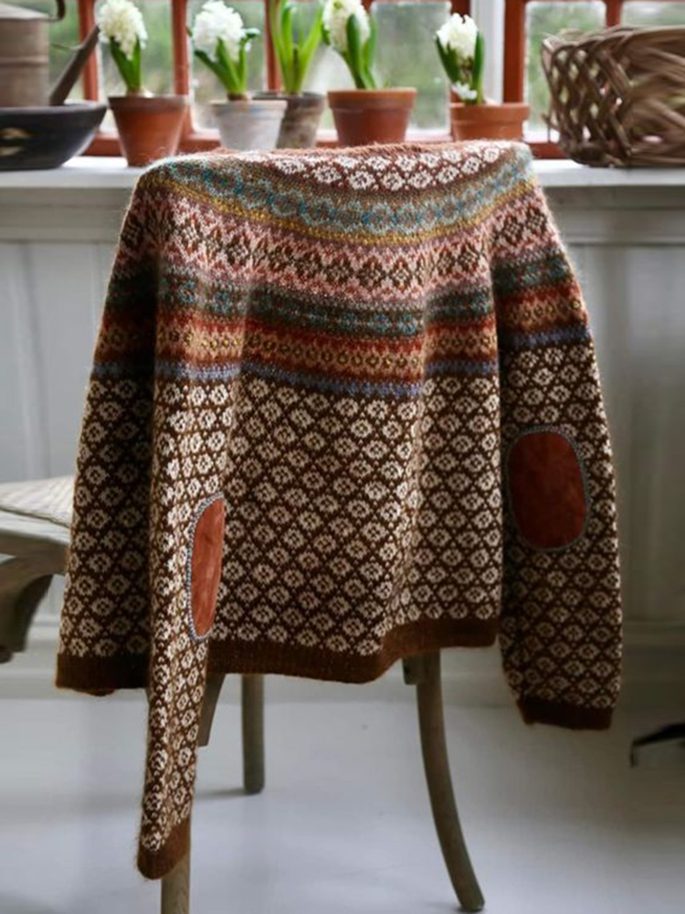 Vintage Icelandic Fair Isle Knit Jacquard Warmth Cardigan Unisex