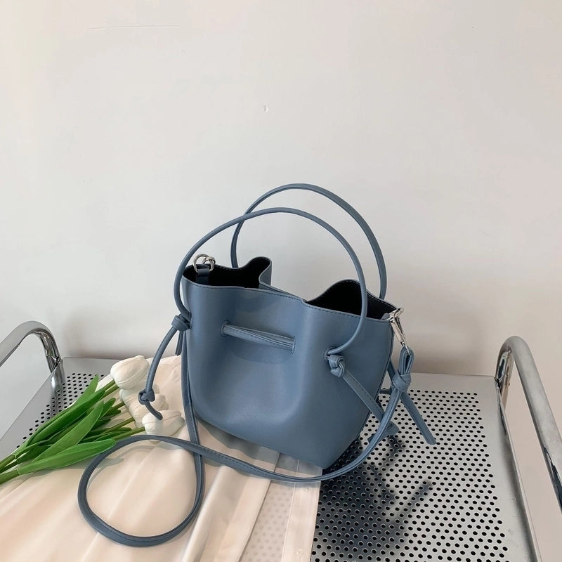 Women's Medium All Seasons Pu Leather Basic Bucket Bag