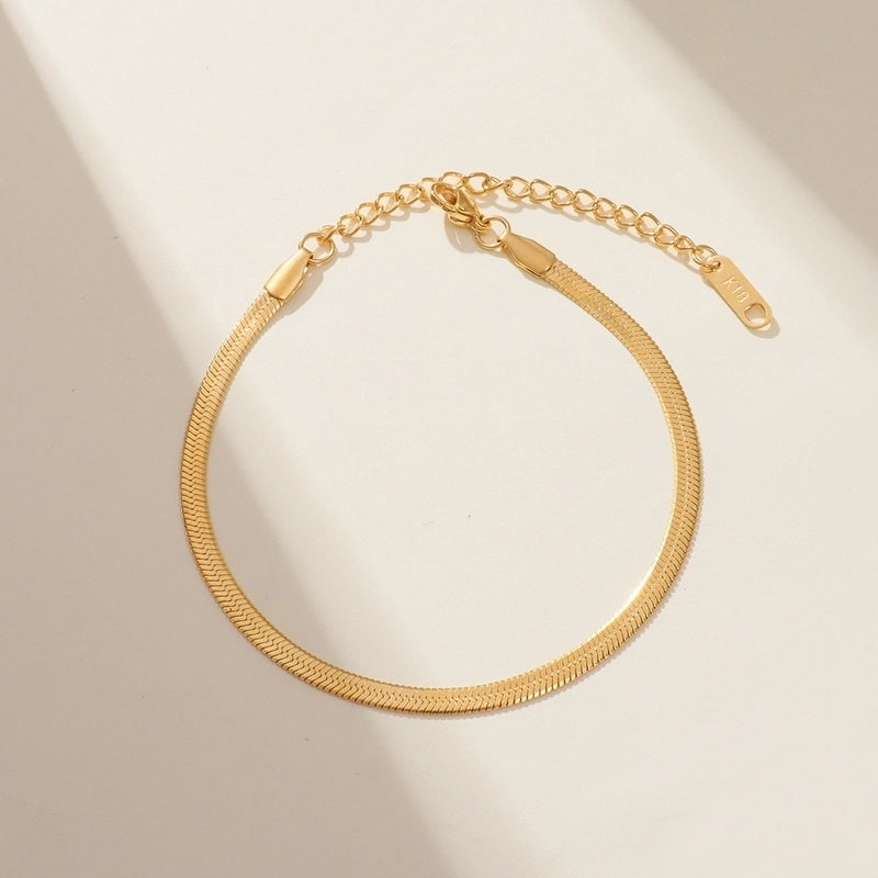 Minimalist Geometric 316L Stainless Steel  18K Gold Plated Bracelets In Bulk