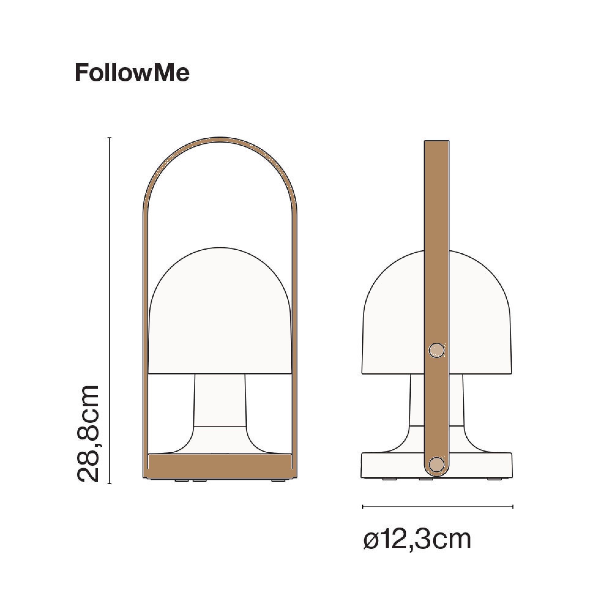 Marset Follow Me Rechargeable Lamp . White