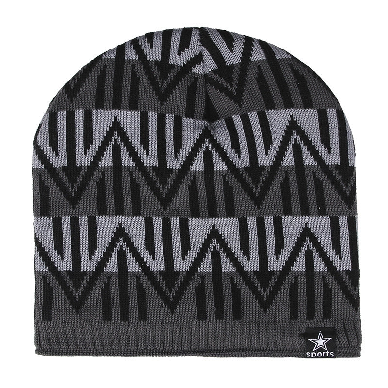 Men's Basic Retro Waves Eaveless Wool Cap
