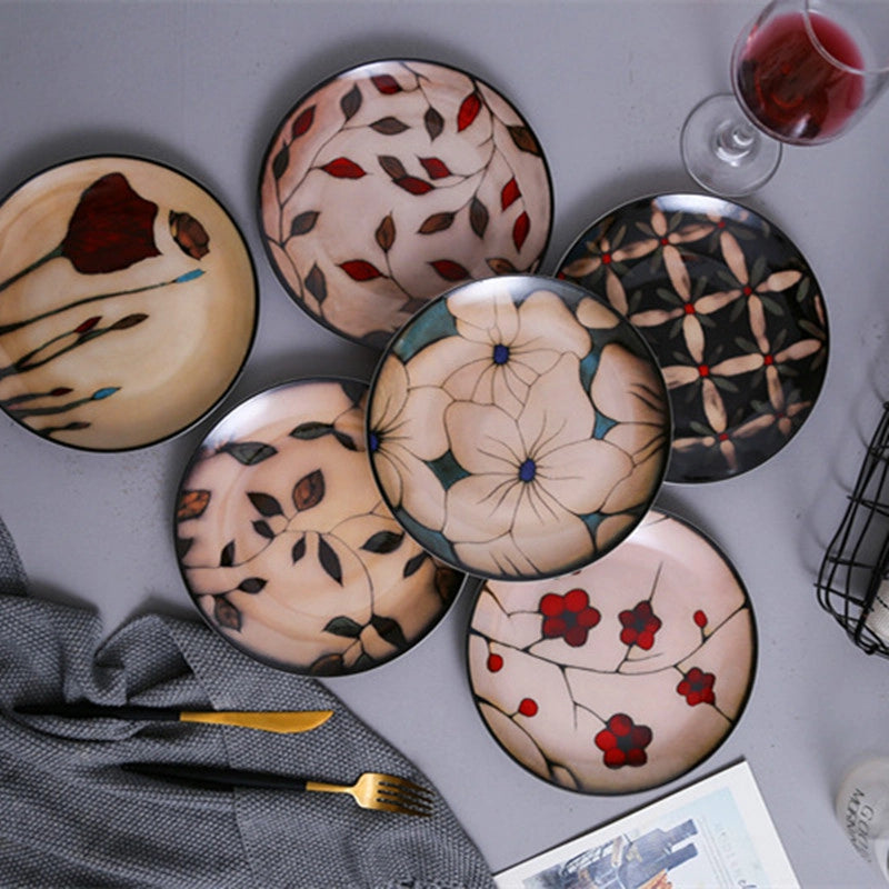 Classical Retro Color Block Porcelain 1 Piece