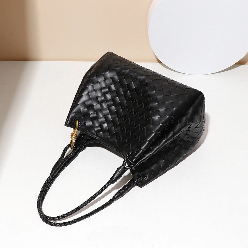 Women's Large Pu Leather Solid Color Elegant Streetwear Square Magnetic Buckle Handbag
