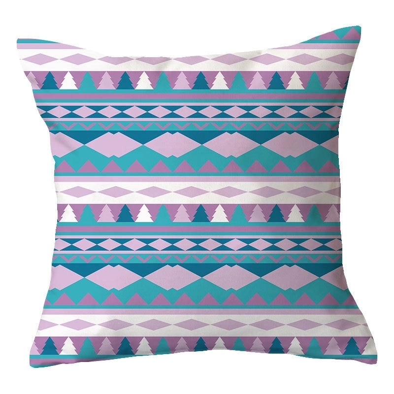 Casual Vacation Color Block Plush Pillow Cases
