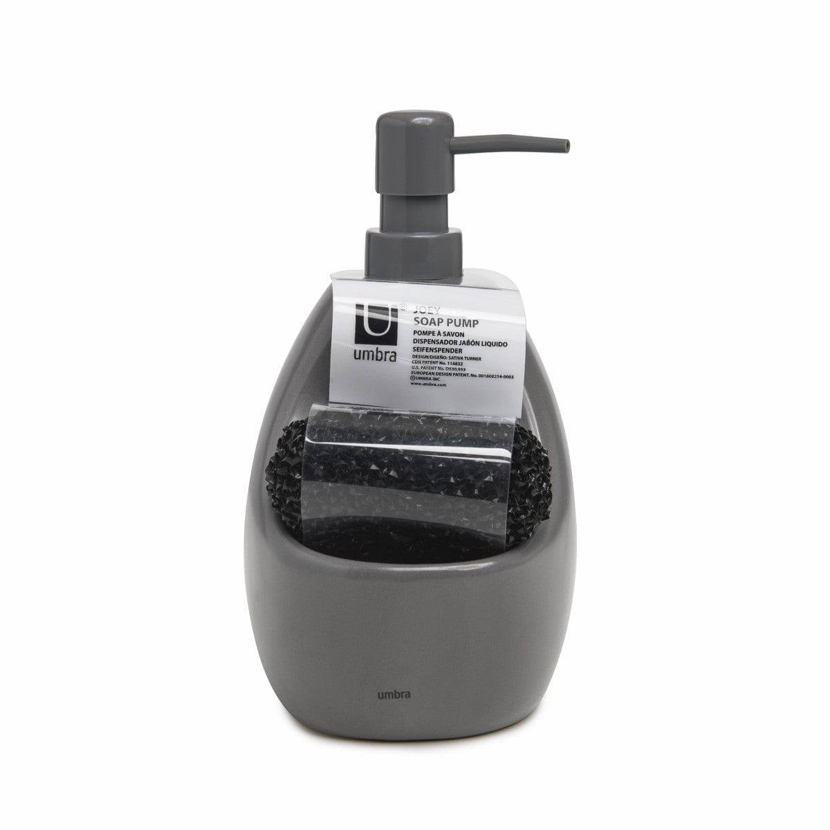 Joey Kitchen Soap Pump with Scrub - Charcoal