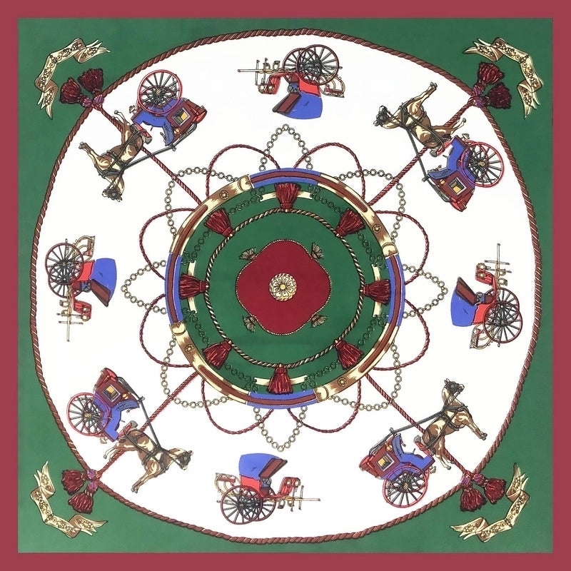 Ladies New 60cm Simulation Silk Twill Silk Carriage Flower Square Scarf