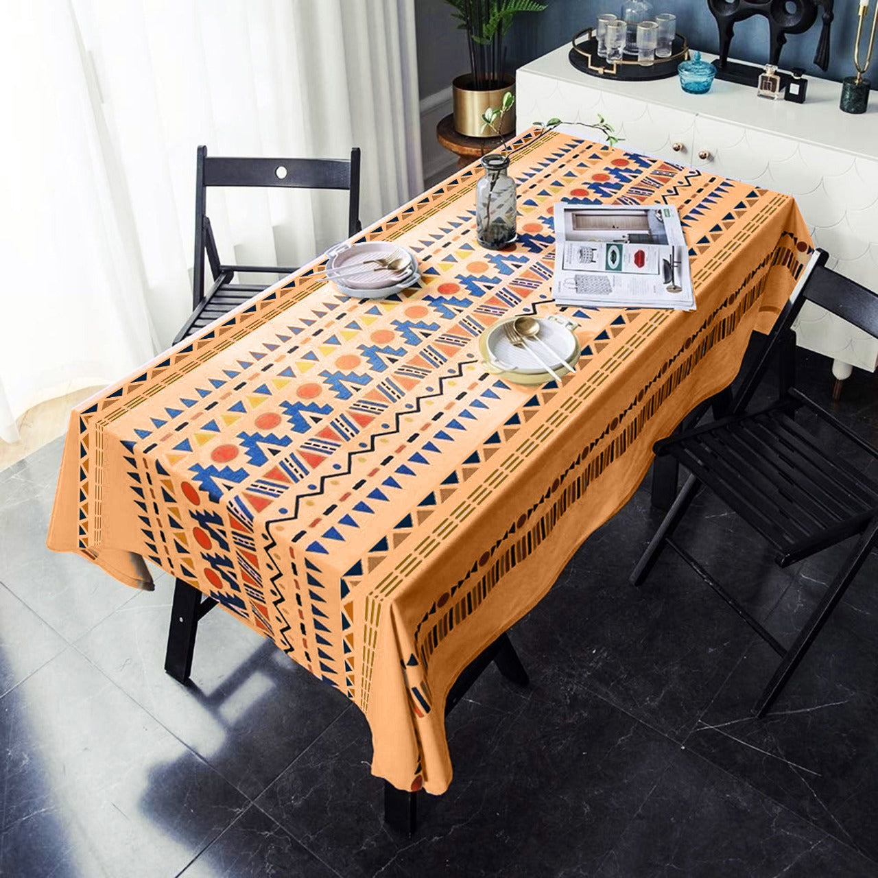 6 & 8 Seater Digital Printed Table Cover-TB24