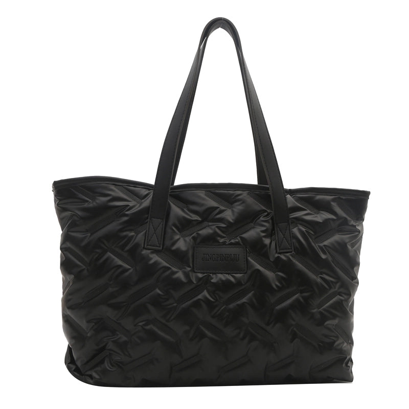 Women's Cotton Solid Color Classic Style Square Zipper Shoulder Bag