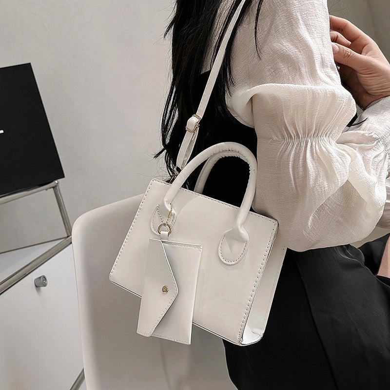 Women's All Seasons Pu Leather Solid Color Elegant Streetwear Square Zipper Square Bag