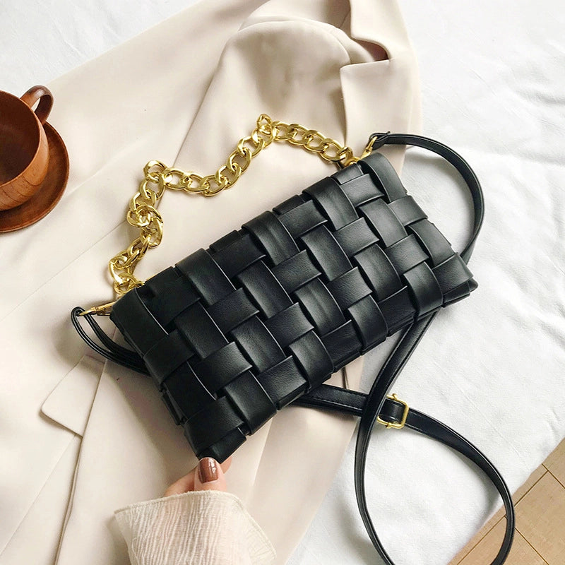 Women's Medium Pu Leather Solid Color Classic Style Zipper Shoulder Bag