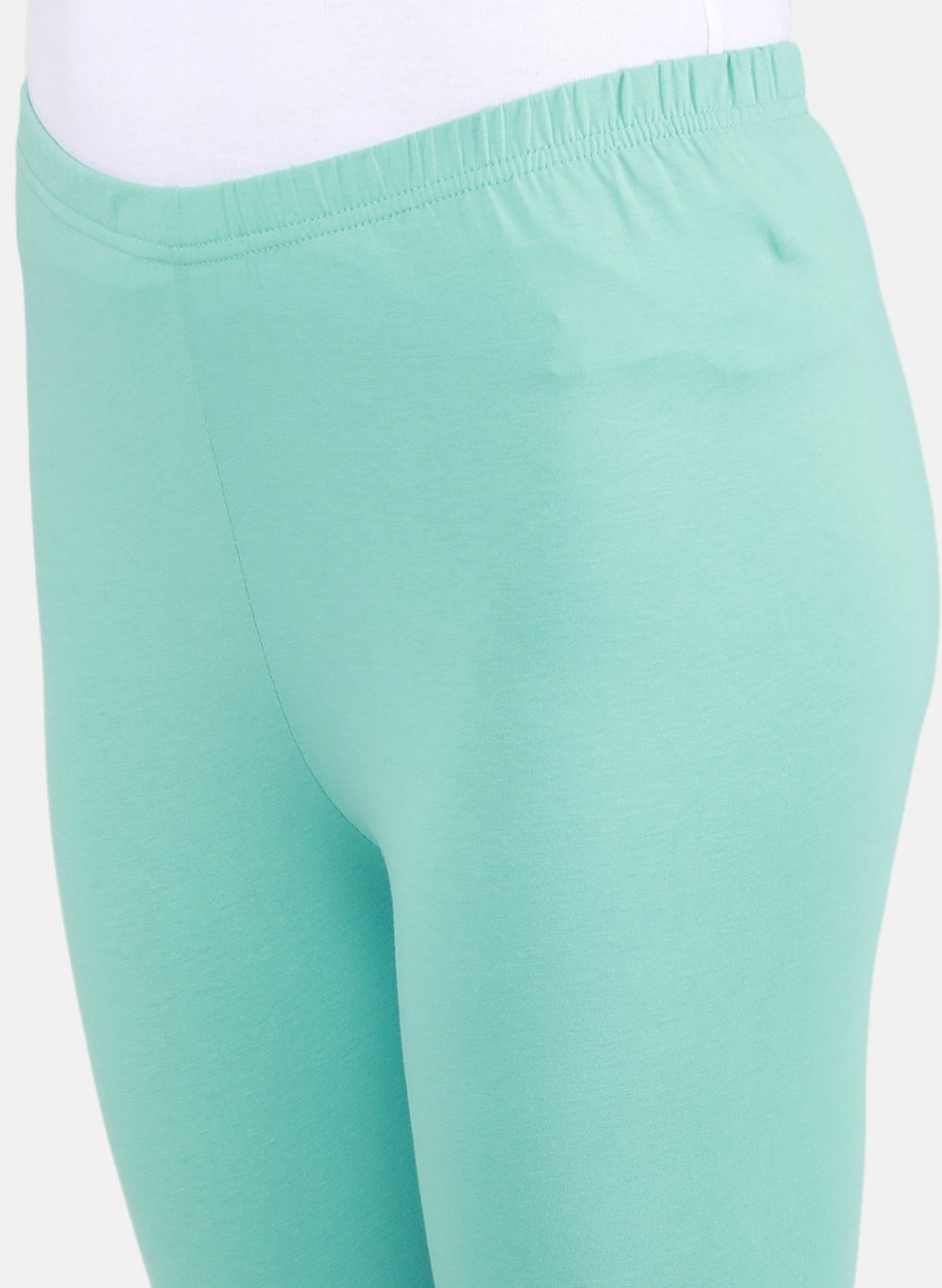 Women Aqua Blue Solid Legging