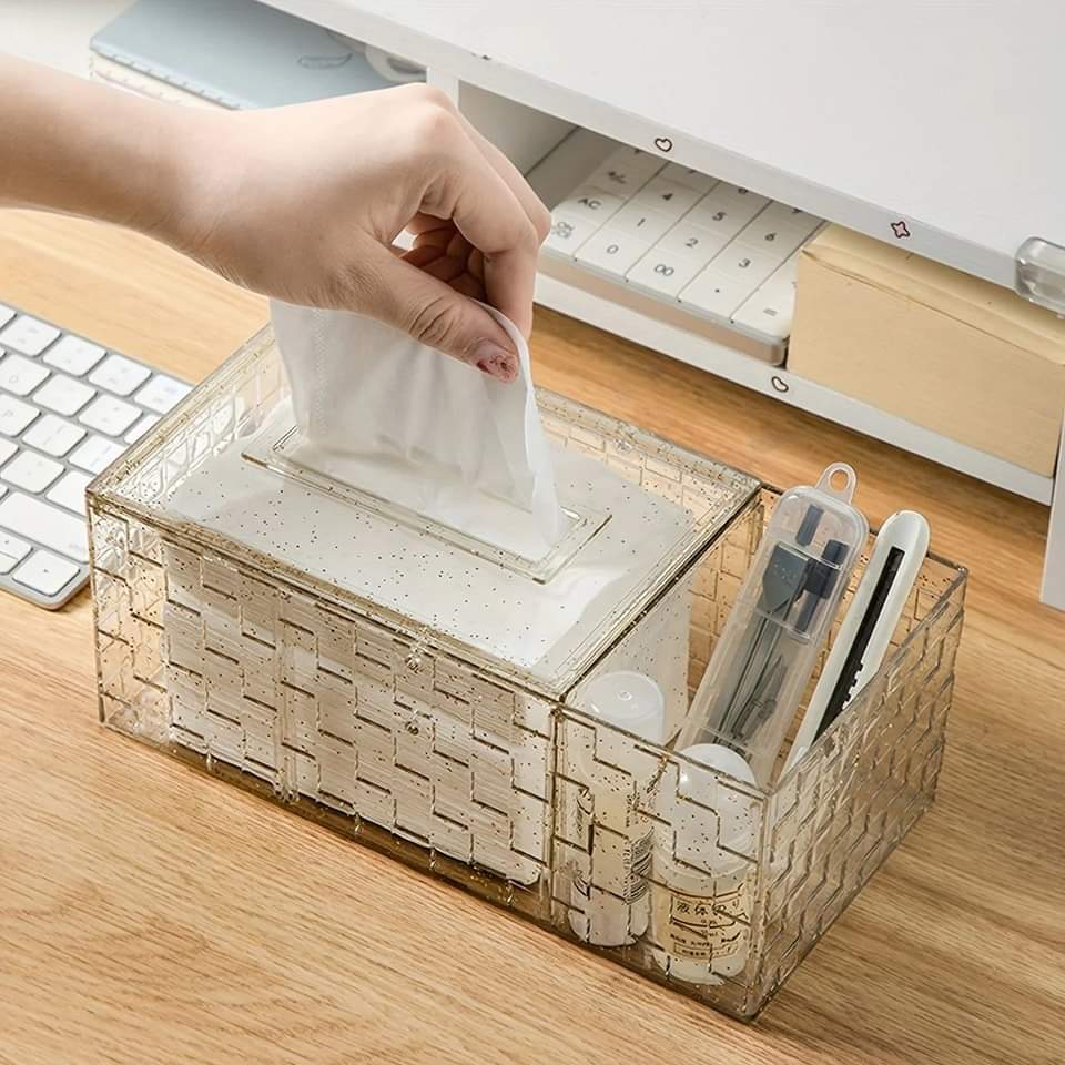 LUXOR ACRLYLIC TISSUE BOX WITH HOLDER