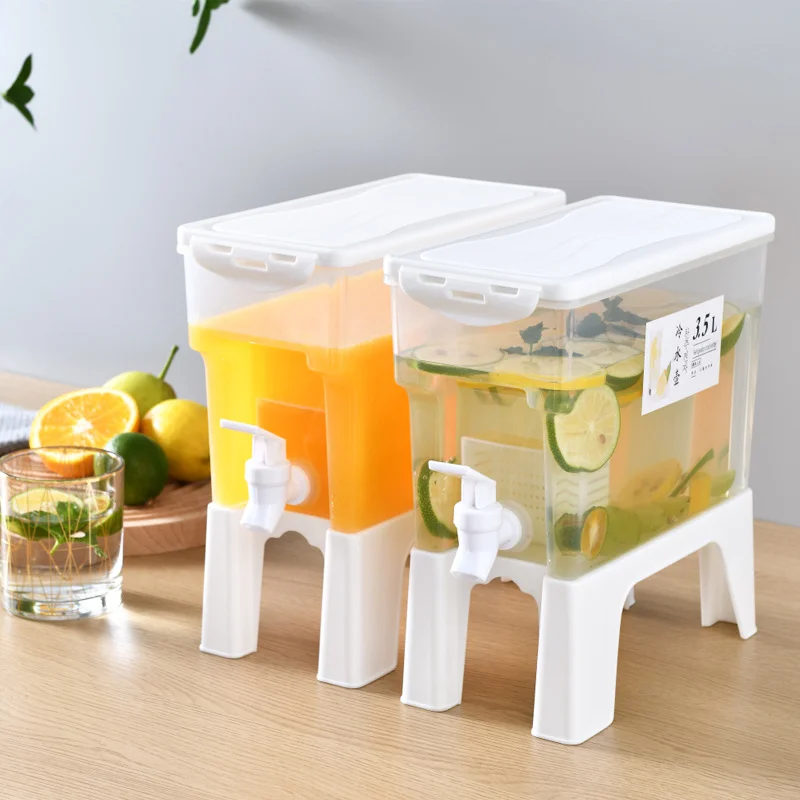 3.5L COLD KETTLE REFRIGERATOR WITH FAUCET HOUSEHOLD LEMONADE DRINKWARE WATER CONTAINER