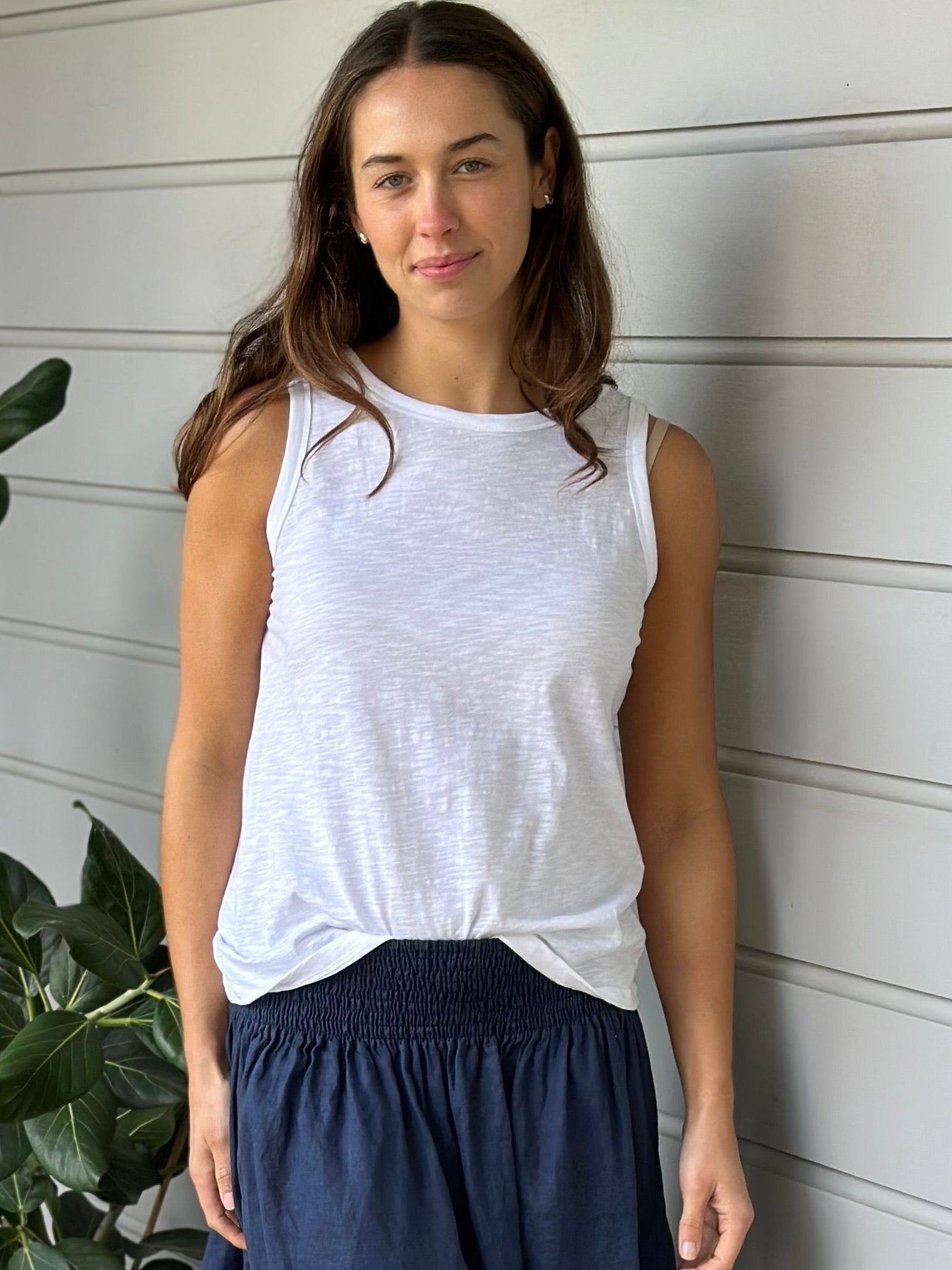 vera tank - white cotton