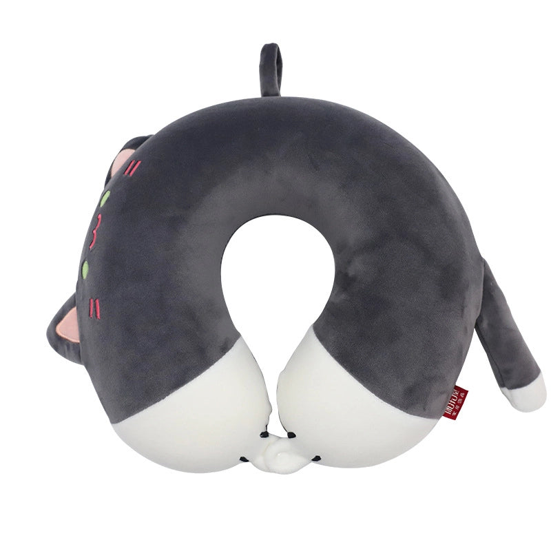 Cartoon Memory Cotton U-shaped Pillow Leisure House Travel Office Neck Pillow Slow Rebound Aircraft Travel Neck Pillow
