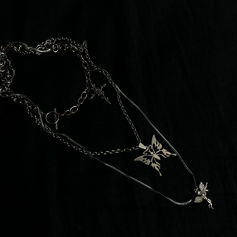 Butterfly Necklace KF7004