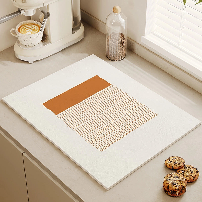 Quiet Wind Tea Bar Machine Water Absorbent Quick-drying Pad Kitchen Bowl Drying Pad Tableware Dining Table Insulation Pad Tea Cup Anti-ironing Pad