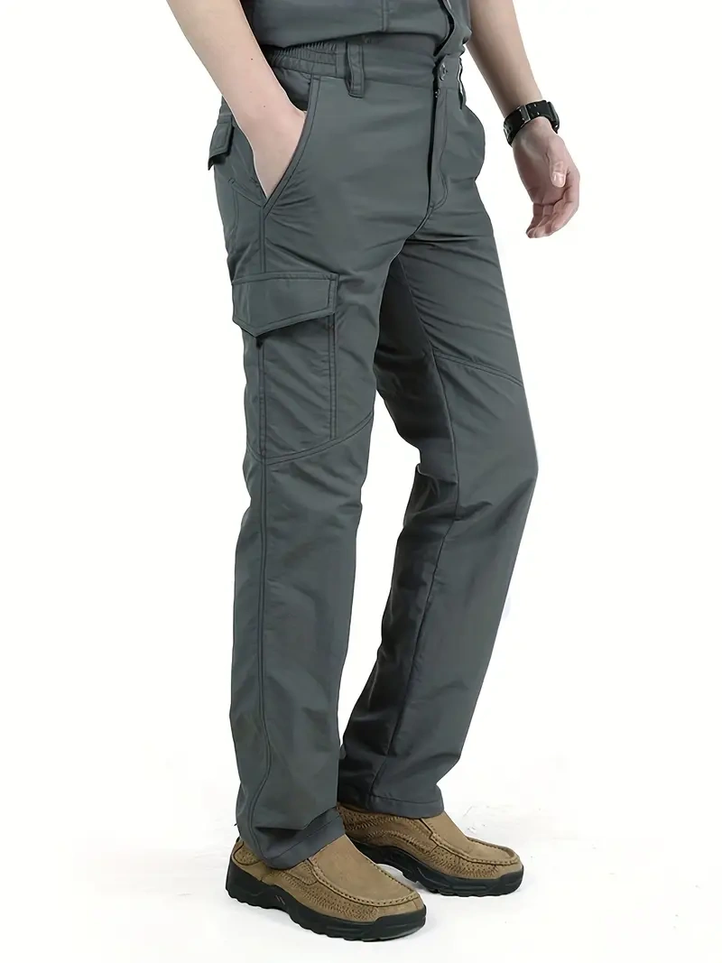 Men's Breathable Summer Casual Trousers with Multi-Pocket Design