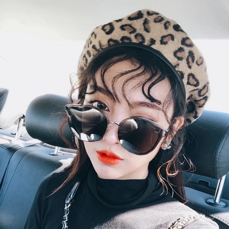 Women's Pastoral Minimalist Leopard Eaveless Beret Hat