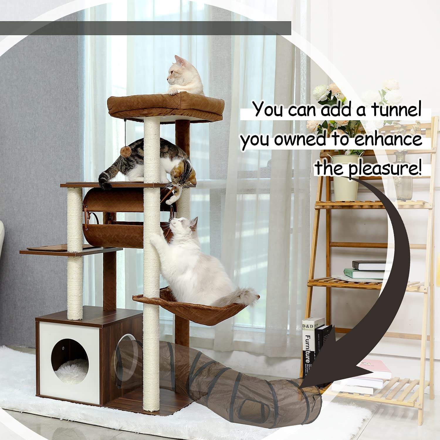 130.5cm Cat Scratching Tower Condo