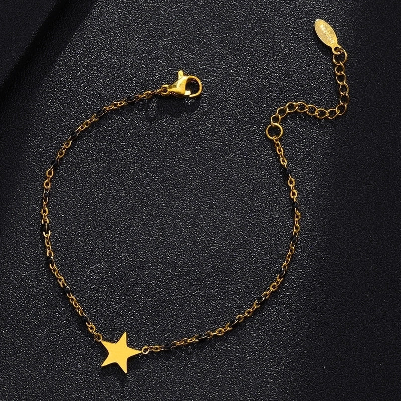 2 Pieces Fashion Star Stainless Steel Plating Bracelets