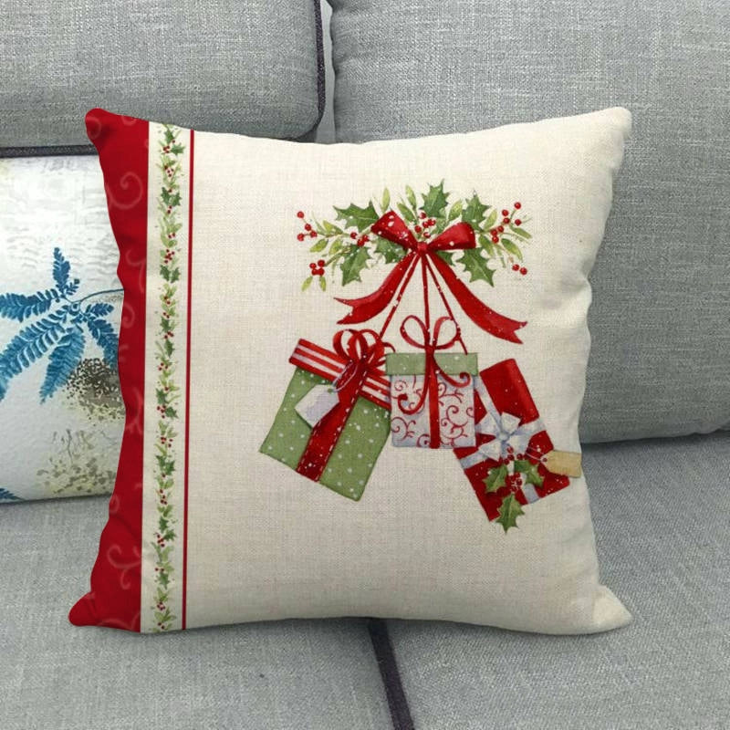 Christmas Casual Cartoon Linen Pillow Cases Couch & Sofa Decor