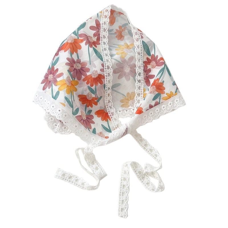 Women's Cute Sweet Lace Cotton And Linen Kerchief