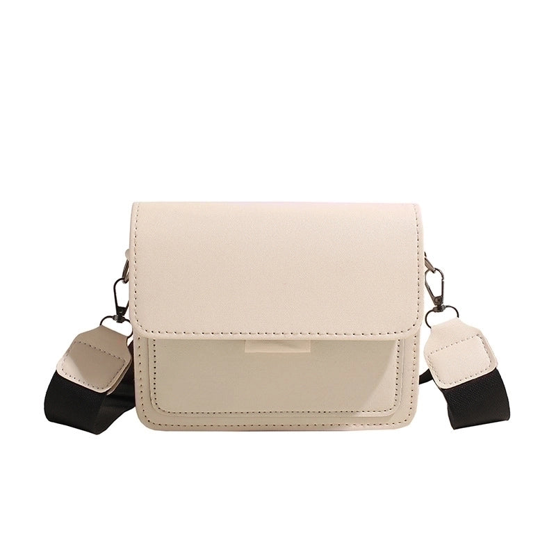 Women's Medium Pu Leather Solid Color Vintage Style Classic Style Square Flip Cover Crossbody Bag