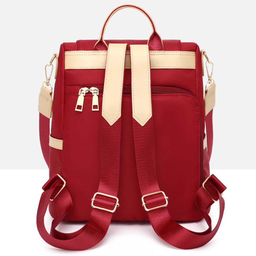 Diamond Pattern Anti-Theft  Canvas Travel Backpack