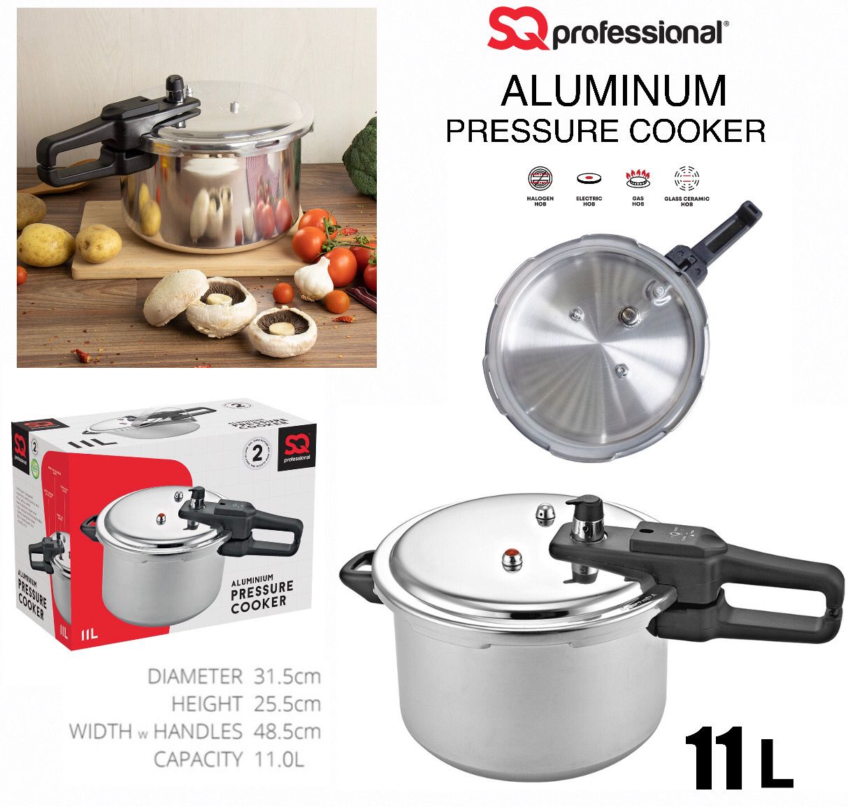 “SQ PROFESSIONAL” PRESSURE COOKERS LONG-HANDLE