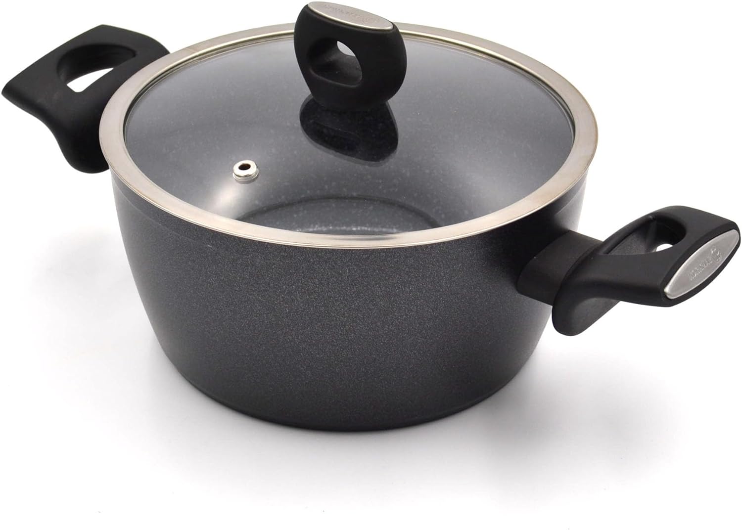 Granite Stainless Steel Casserole Pot 20cm Non-Stick Coating With Scratch Resistance And Eco-Friendly