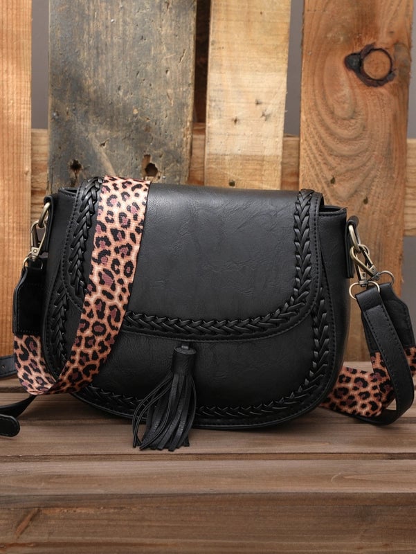 Women's Large All Seasons Pu Leather Vintage Style Saddle Bag