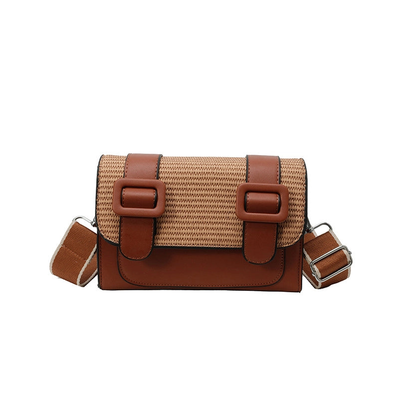 Women's Medium Pu Leather Solid Color Classic Style Streetwear Square Flip Cover Crossbody Bag