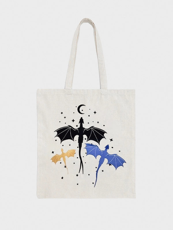 Hot Sale Fourth Wing Science Fiction Bag Bat Boy Mixed Blood Camp Novel SJM Novel Crescent City Canvas Bag