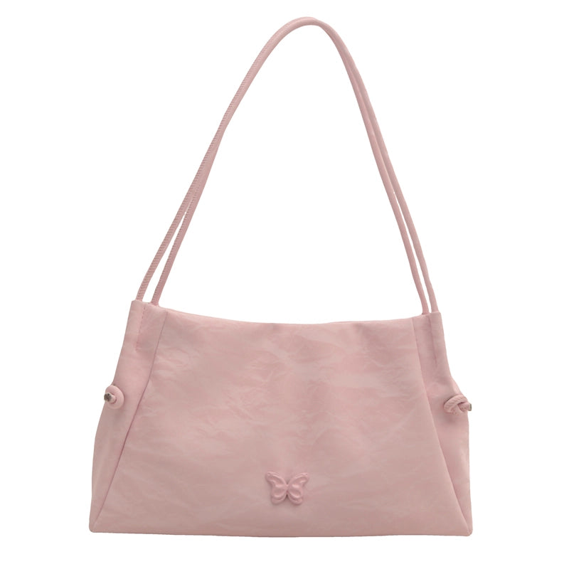 Women's Medium Canvas Solid Color Basic Classic Style Square Magnetic Buckle Shoulder Bag
