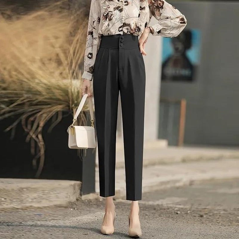 Women's Summer Casual Cropped Suit Pants