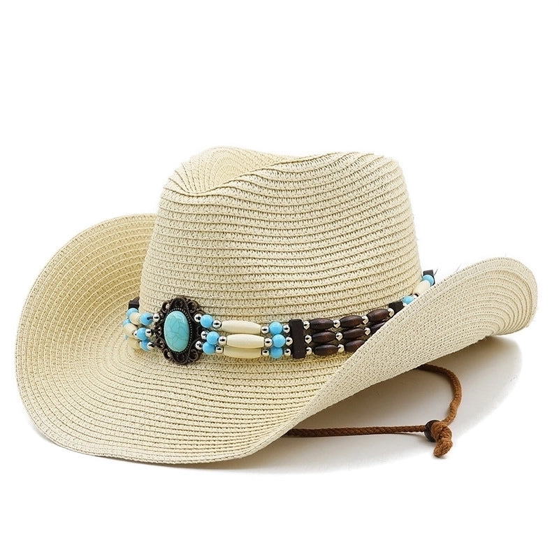 Unisex Retro Solid Color Handmade Crimping Straw Hat