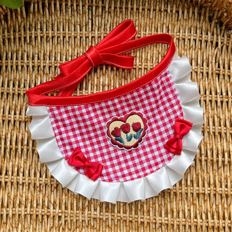 Pet Cat Dog Hot Girl Denim Bib Heavy Industry Cat Saliva Towel Teddy Bear Selling Cute Saliva Towel