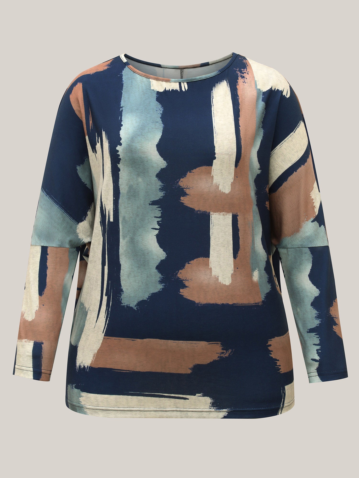 Abstract Print Dolman Sleeve T-Shirt