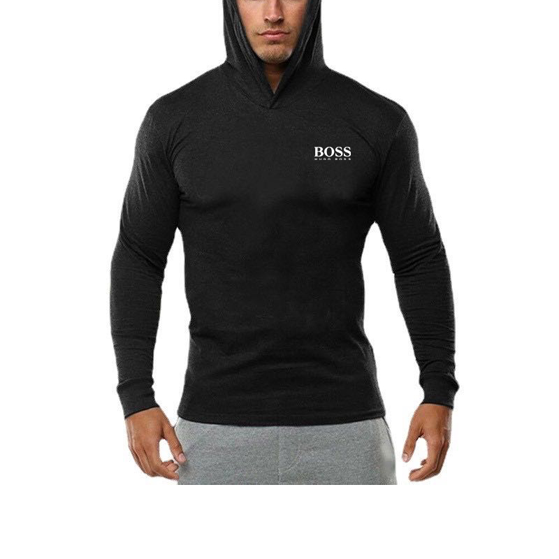 BOSS Men-s Casual Solid Color Hooded Sweater