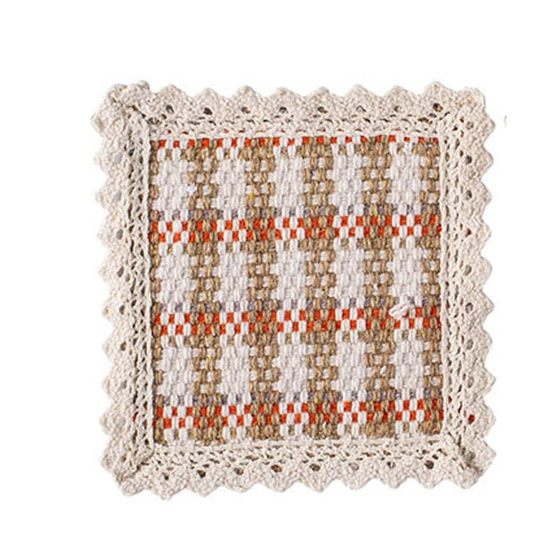 Pastoral Lattice Pure Cotton Tablecloths Artificial Decorations